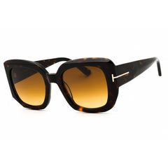 Tom Ford Women's Sunglasses - Dark Havana Oversized Shape Full Rim Frame | FT1220 52F