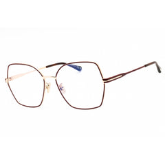 Tom Ford Women's Eyeglasses - Shiny Rose Gold Oversized Full Rim Frame | FT5876-B 028