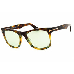 Tom Ford Men's Sunglasses - Havana/Yellow Rectangular Full Rim Frame | FT1099-N 56N