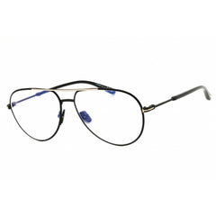 Tom Ford Men's Eyeglasses - Shiny Black Metal Aviator Full Rim Frame | FT5829-B 001