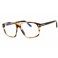Tom Ford Men's Eyeglasses - Dark Brown Rectangular Shape Full Rim Frame | FT5901-B 050