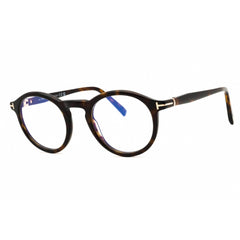 Tom Ford Men's Eyeglasses - Dark Havana Acetate Round Full Rim Frame | FT5979-B 052
