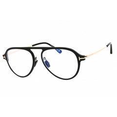 Tom Ford Men's Eyeglasses - Matte Black Metal Aviator Full Rim Frame | FT5972-B 002