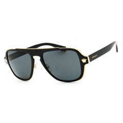 Versace Men's Sunglasses - Black Metal Rectangular Full Rim Frame | 0VE2199 100281