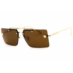 Versace Women's Sunglasses - Gold Metal Rectangular Rimless Frame | 0VE2245 100273