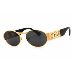 Versace Unisex Sunglasses - Matte Gold Metal Oval Full Rim Frame | 0VE2264 100287