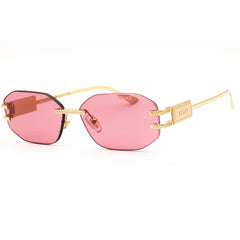 Versace Unisex Sunglasses - Gold Metal Oval Shape Rimless Frame | 0VE2274 100284