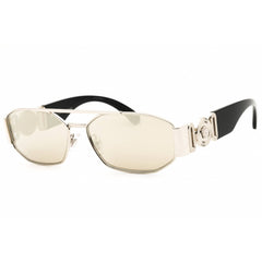 Versace Unisex Sunglasses - Silver Metal Oval Shape Full Rim Frame | 0VE2287 1000AP