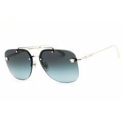 Versace Unisex Sunglasses - Silver Metal Aviator Shape Rimless Frame | 0VE2296 1000V1