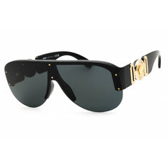 Versace Men's Sunglasses - Black Plastic Shield Shape Half Rim Frame | 0VE4391 GB1/87