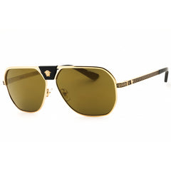 Versace Men's Sunglasses - Gold Metal Aviator Shape Full Rim Frame | VE2294 10025A