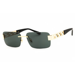Versace Men's Sunglasses - Gold Metal Rectangular Shape Rimless Frame | VE2298 100287