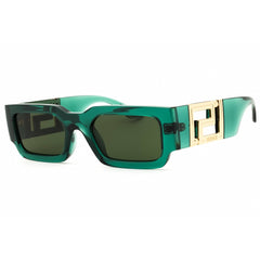 Versace Unisex Sunglasses - Transparent Green Rectangular Shape Frame | VE4506U 514471