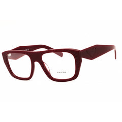 Prada Women's Eyeglasses - Red Acetate Full Rim Rectangular Frame | 0PR D07VU 23L1O1