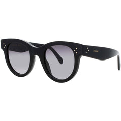 Celine Unisex Sunglasses - Shiny Black Acetate Round Full Rim Frame | CL4003IN 01B