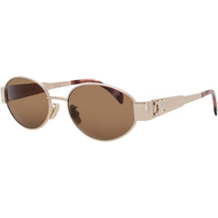Celine Women's Sunglasses - Shiny Rose Gold Metal Oval Full Rim Frame | CL40235U 28E