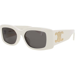 Celine Women's Sunglasses - Ivory Acetate Rectangular Full Rim Frame | CL40282U 25A