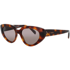 Celine Women's Sunglasses - Blonde Havana Cat Eye Shape Full Rim Frame | CL40286I 53A