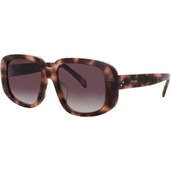 Celine Women's Sunglasses - Yellow Havana Acetate Square Full Rim Frame | CL40299U 55K