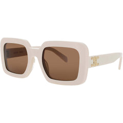 Celine Women's Sunglasses - Ivory Acetate Square Shape Full Rim Frame | CL40304U 25E