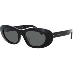 Celine Women's Sunglasses - Shiny Black Acetate Oval Full Rim Frame | CL40310U 01A