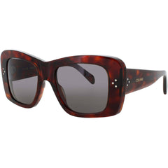 Celine Women's Sunglasses - Dark Havana Acetate Square Full Rim Frame | CL40321I 52A