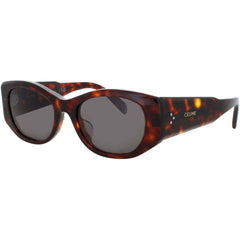 Celine Women's Sunglasses - Dark Havana Acetate Oval Full Rim Frame | CL40329U 52A