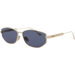 Dior Women's Sunglasses - Shiny Gold Metal Oval Shape Full Rim Frame | CD40189U 10V