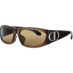Dior Women's Sunglasses - Dark Brown Wraparound Shape Full Rim Frame | CD40202F 50E