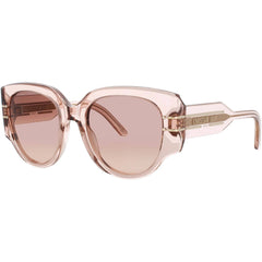 Dior Women's Sunglasses - Shiny Pink Acetate Butterfly Full Rim Frame | CD40187I 72K