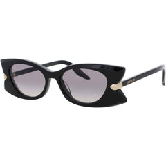 Dior Women's Sunglasses - Shiny Black Acetate Oval Shape Full Rim Frame | CD40228I 01B