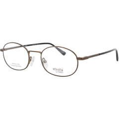 Elasta Men's Eyeglasses - Matte Brown/Black Metal Round Full Rim Frame | E-7247 4IN