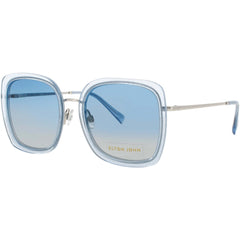 Elton John Women's Sunglasses - Sky Blue Glitter Acetate Full Rim Frame | DIVA GLSKY