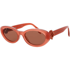 Fendi Women's Sunglasses - Shiny Red Acetate Oval Shape Full Rim Frame | FE40140U 66S