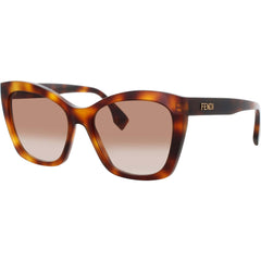 Fendi Women's Sunglasses - Blonde Havana Butterfly Shape Full Rim Frame | FE40151I 53F