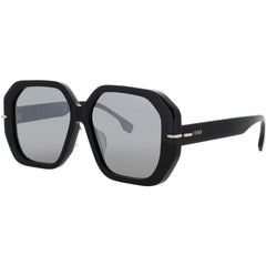 Fendi Women's Sunglasses - Shiny Black Geometric Shape Full Rim Frame | FE40173F 01C