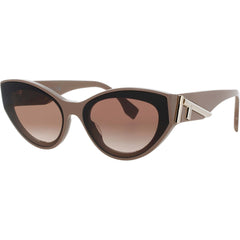 Fendi Women's Sunglasses - Shiny Light Brown Acetate Full Rim Frame | FE40194I 45F
