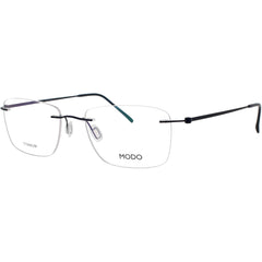 Modo Men's Eyeglasses - Dark Navy Metal Rectangular Shape Rimless Frame | 4602 DNAVY