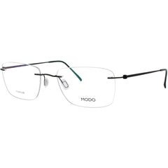 Modo Men's Eyeglasses - Dark Green Metal Rectangular Shape Rimless Frame | 4632 DGRN0