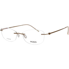 Modo Women's Eyeglasses - Rose Gold Metal Rectangular Shape Rimless Frame | 4638 RGOLD