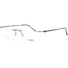 Modo Men's Eyeglasses - Burgundy Titanium Rectangular Rimless Frame | 4635 BURG0