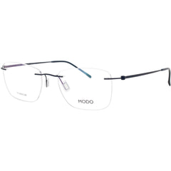 Modo Men's Eyeglasses - Dark Navy Titanium Rectangular Rimless Frame | 4627 DNAVY