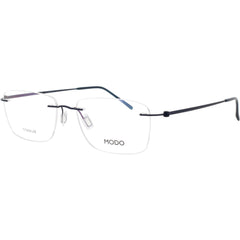 Modo Men's Eyeglasses - Dark Navy Titanium Rectangular Rimless Frame | 4628 DNAVY