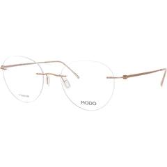 Modo Unisex Eyeglasses - Rose Gold Titanium Oval Shaped Rimless Frame | 4604 RGOLD