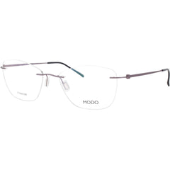 Modo Women's Eyeglasses - Purple Titanium Square Shaped Rimless Frame | 4601 PUR00