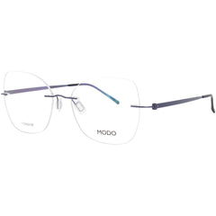 Modo Women's Eyeglasses - Shiny Purple Titanium Butterfly Rimless Frame | 4609 SPUR0