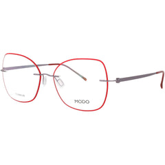 Modo Women's Eyeglasses - Red/Lavender Titanium Butterfly Shaped Frame | 4609D RLAV0