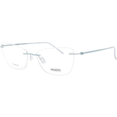 Modo Women's Eyeglasses - Light Blue Titanium Cat Eye Rimless Frame | 4629 LBLU0