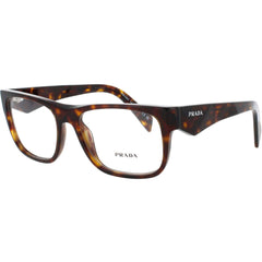 Prada Men's Eyeglasses - Tortoise Acetate Square Full Rim Frame | PR 22ZV 19J1O1