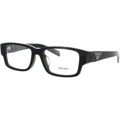 Prada Men's Eyeglasses - Black Acetate Rectangular Full Rim Frame | PR 07ZVF 1AB1O1